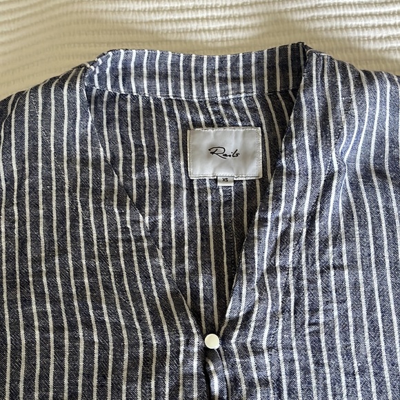 Rails Sloane Terrenas Stripe Linen Top XS - Picture 4 of 10